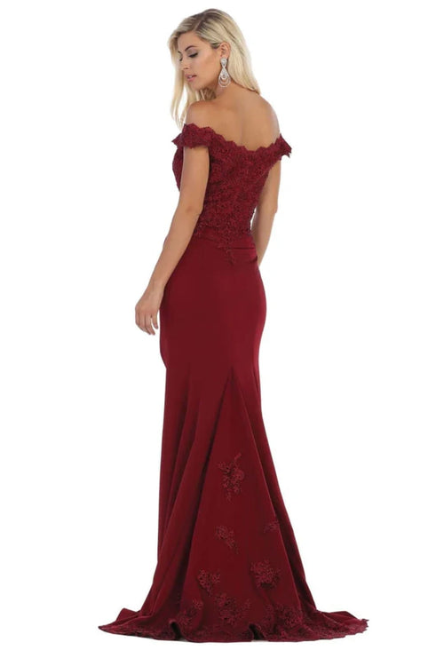 Fitted Evening Gown Mermaid Long Formal Prom Dress by May Queen MQ1675