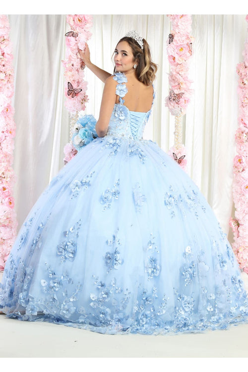 Floral QuinceaƱera Gown