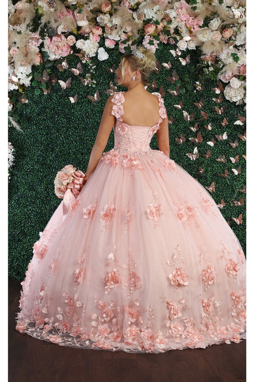 Floral QuinceaƱera Gown