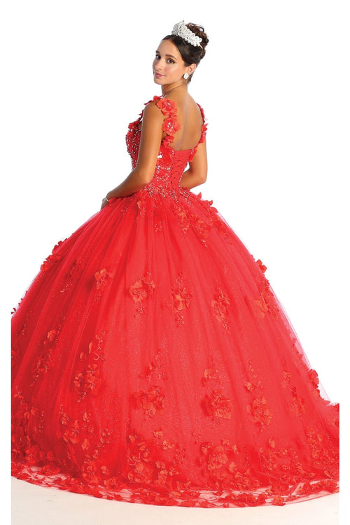 Floral QuinceaƱera Gown
