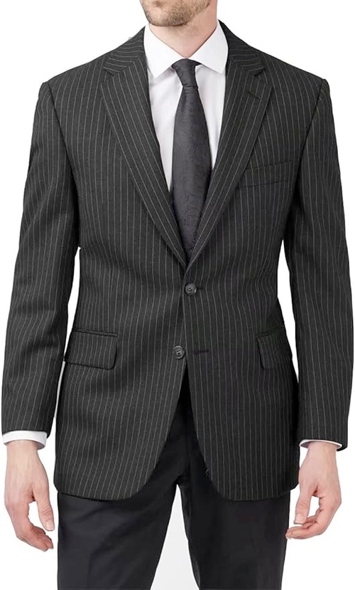 Mens Black Pinstripe Western Blazer β Classic Cowboy Style Jacket for Business, Formal and Smart Casual Wear