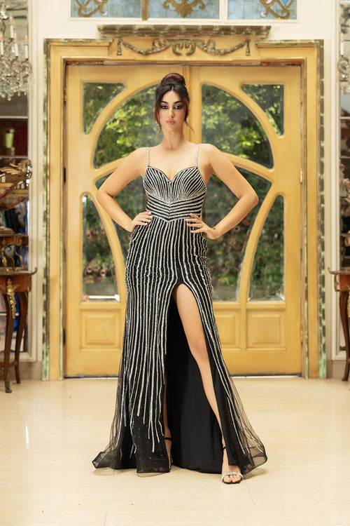 Formal Dress Sweetheart Beaded Sheath Gala Gown By Royal Queen RQ8169