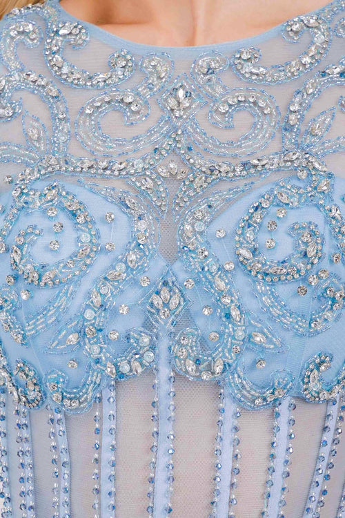 Formal Dress Jewel Sequin Long Pageant Gown By Amelia Couture AG0111