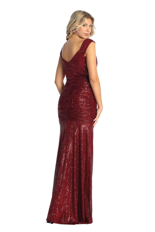 Plus Size Long Evening Gown Maxi Formal Dress for Women By Royal Queen RQ7950
