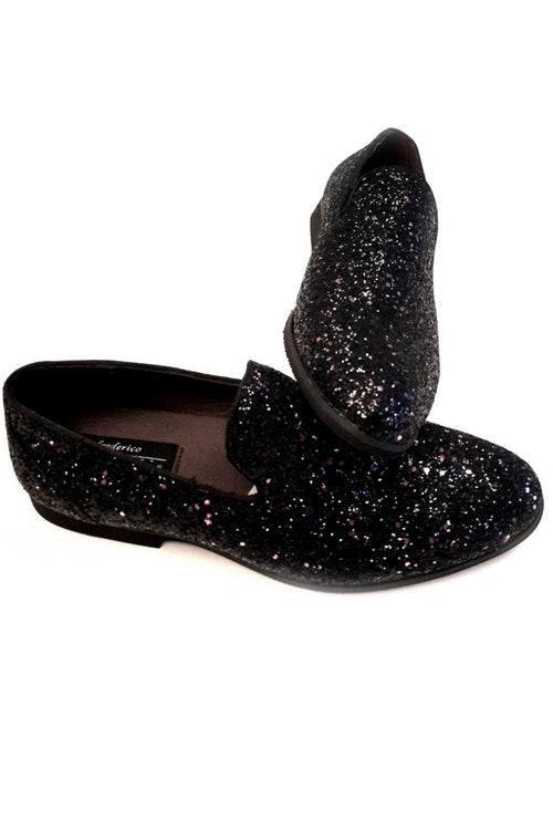 Sparkle Marble Black Shoes by Frederico Leone