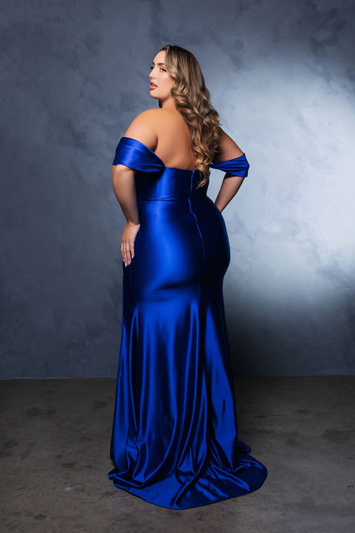 Gala Night Dress Off Shoulder Sheath Formal Dress By May Queen MQ2138