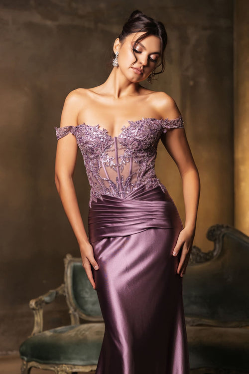 Gala Night Dress Off Shoulder Mermaid Prom Dress By May Queen MQ2141