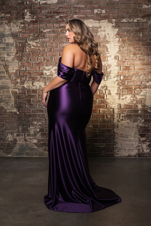 Gala Night Dress Off Shoulder Sheath Formal Dress By May Queen MQ2138