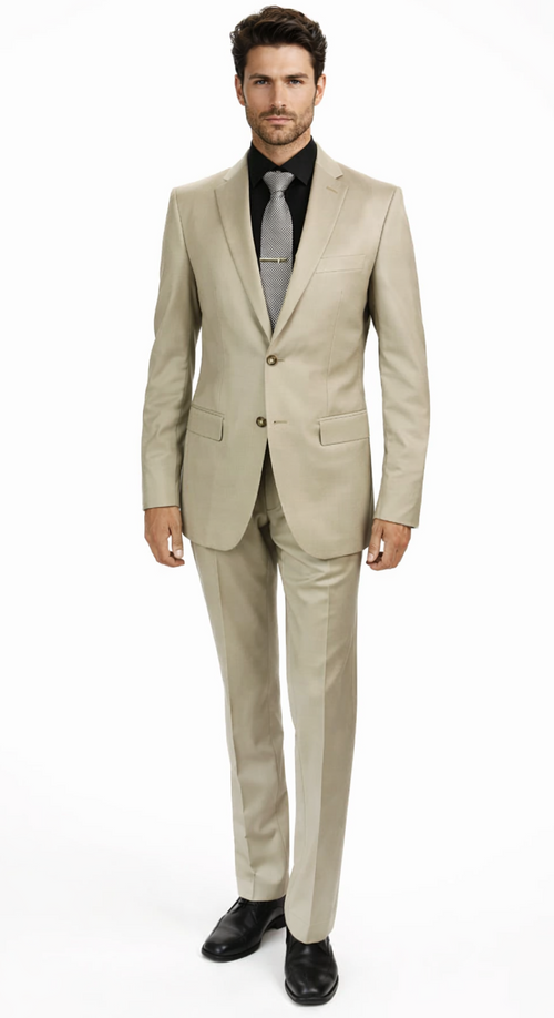Galante Uomo Made in Italy Beige Suit by Usamensoutlet