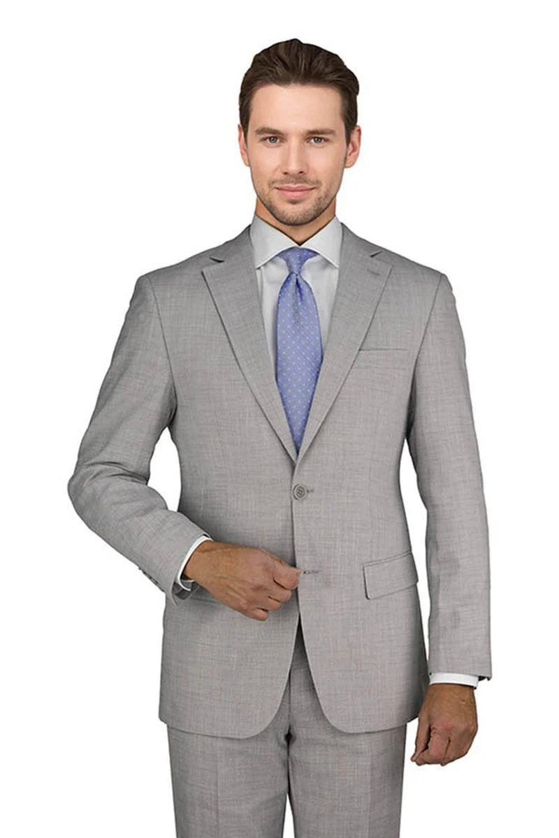 Light Grey Crosswave Suit (2-Piece Set) – SuitUSA