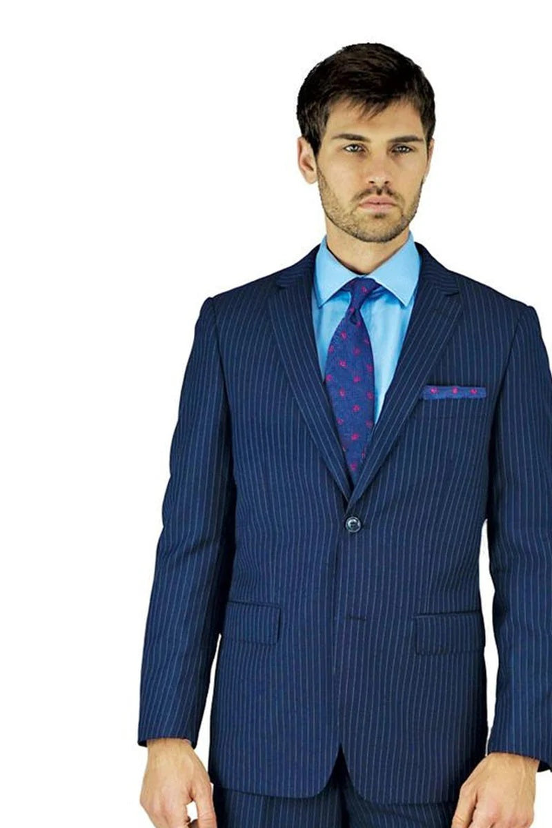 Navy Stripe Suit (2-Piece Set) – SuitUSA