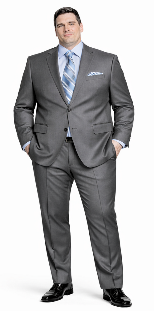 Giorgio Fiorelli Navy and Gray Two-Button Suit