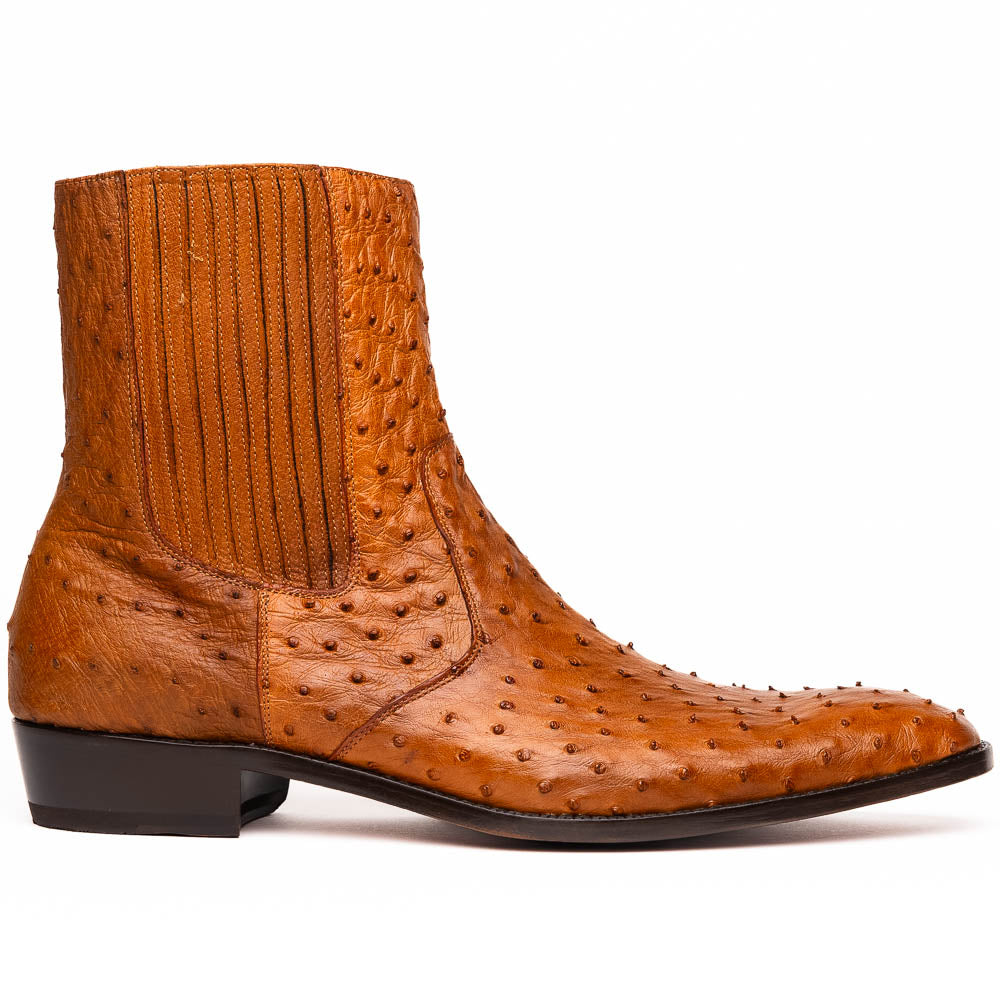 Marco Di Milano Giorgio Ostrich Quill Dress Boots Brandy