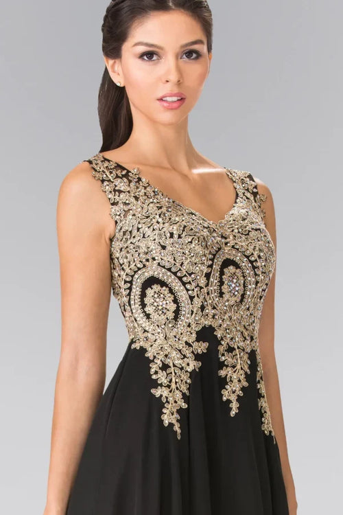 Embroidered Chiffon Dress by Elizabeth K GL2311