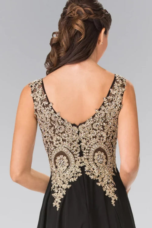 Embroidered Chiffon Dress by Elizabeth K GL2311