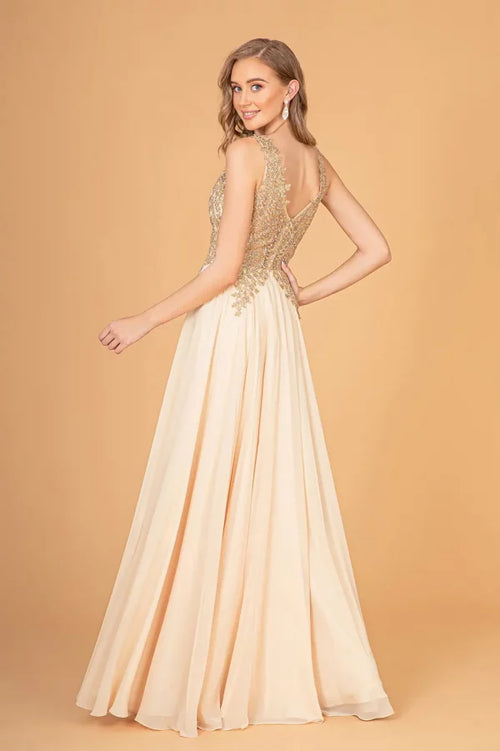 Embroidered Chiffon Dress by Elizabeth K GL2311