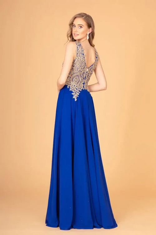 Embroidered Chiffon Dress by Elizabeth K GL2311