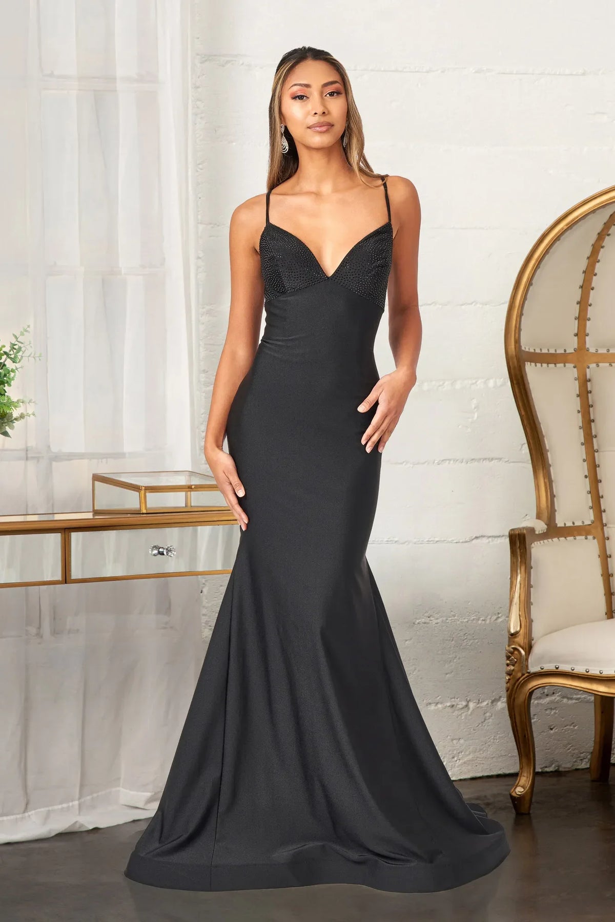 Strappy Bodycon Stretch Jersey Wedding Guest Dress by Elizabeth K GL3035