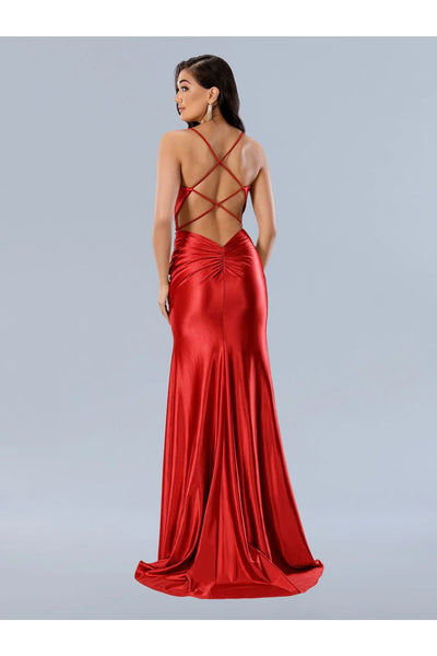 Gold Prom Dress Pleated Formal Evening Gown Stella Couture 24108