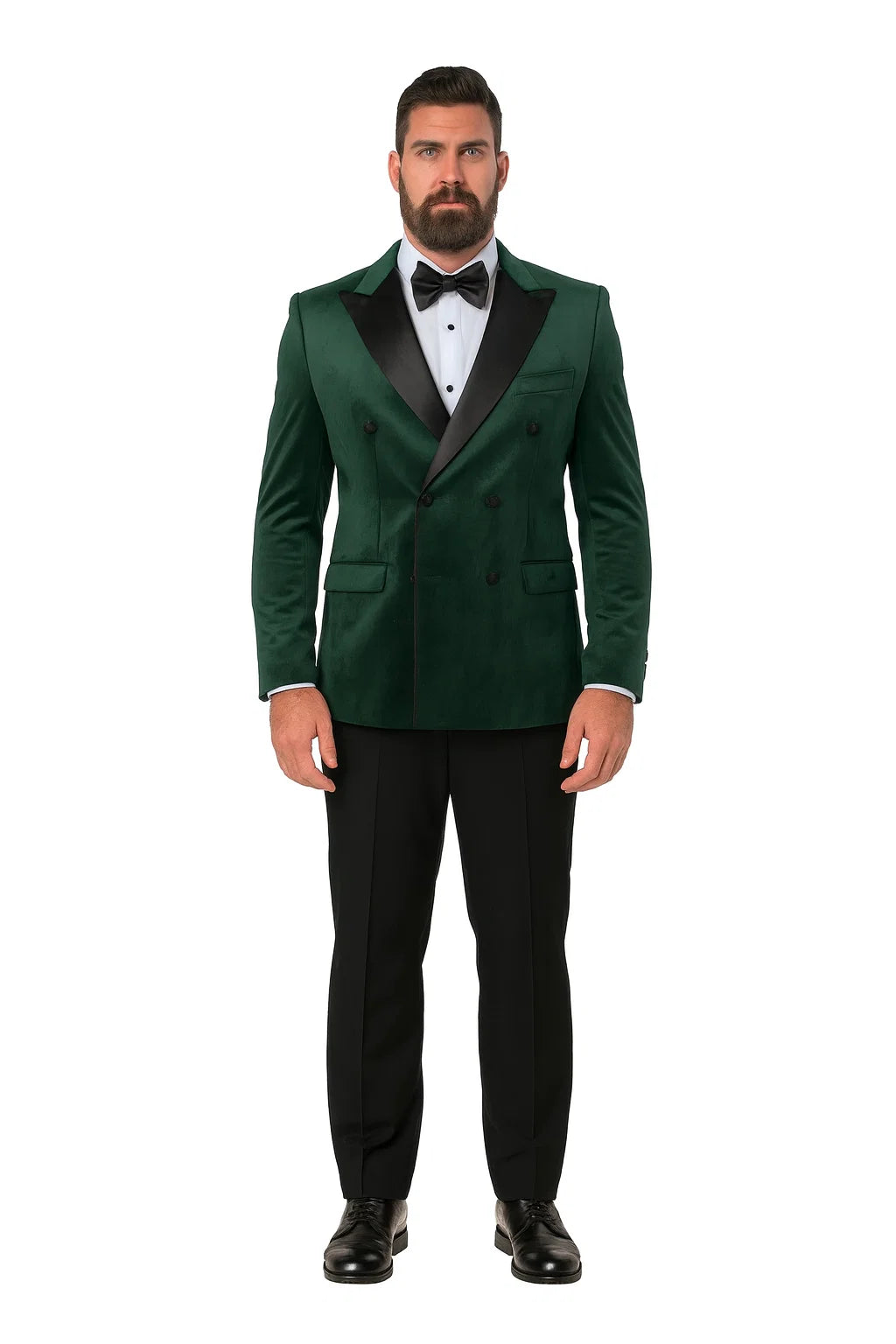 Green Velvet Double Breasted Tuxedo Jacket – Wedding & Prom