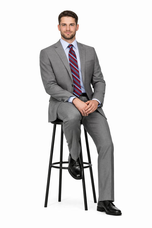 Modern Fit Tiglio Wool Double-Breasted Suit – Premium Tailored Formal Suit