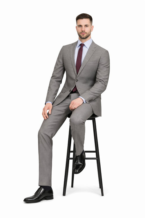 Slim Fit Tiglio Wool Suit – Modern Tailored Two-Piece Formal Suit