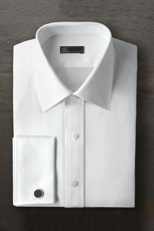 Marshall White Laydown Tuxedo Shirt by Ike Behar