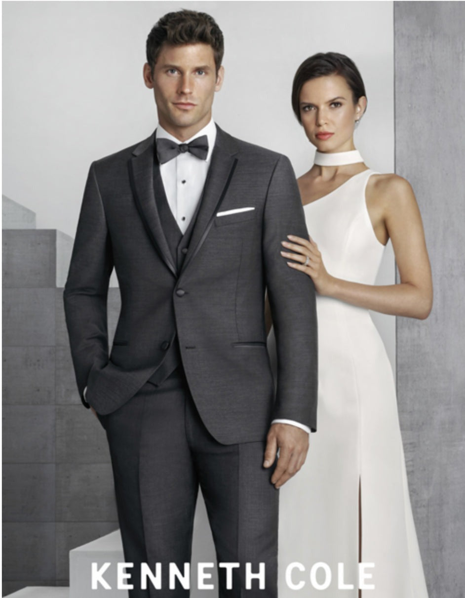 Designer Gray Prom Tuxedo - Grey Wedding Suit
