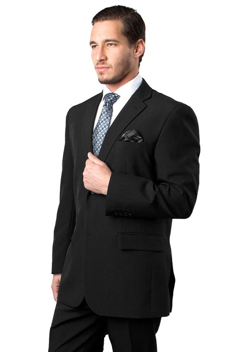 Men's Classic Pinstripe Business Suit by Tazio Suits