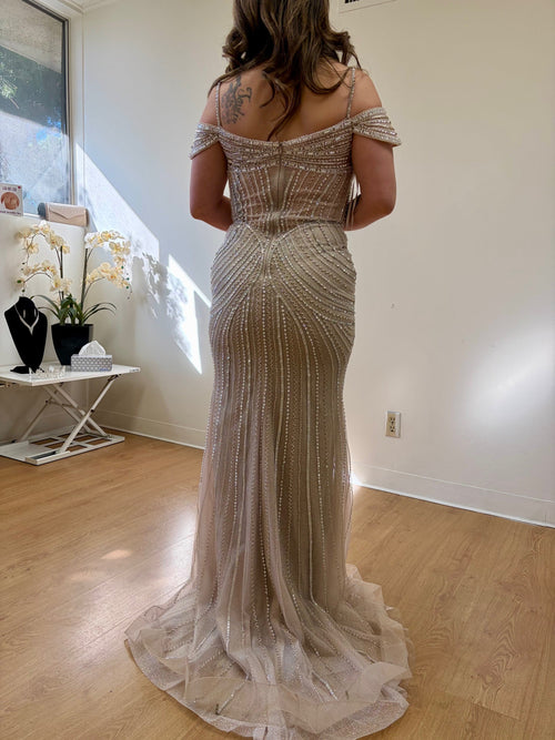 Evening Dress Off The Shoulder Sheath Prom Gown By Royal Queen RQ8198