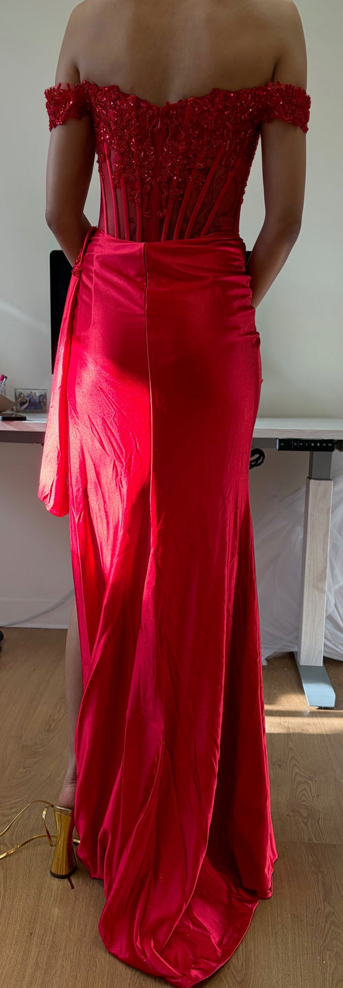 Evening Dress Sleeveless Ruched Long Prom Gown By Royal Queen RQ8173