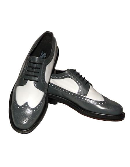 Groom Wedding Shoes - Tuxedo Shoes in Gray and White by PROMTUXEDO