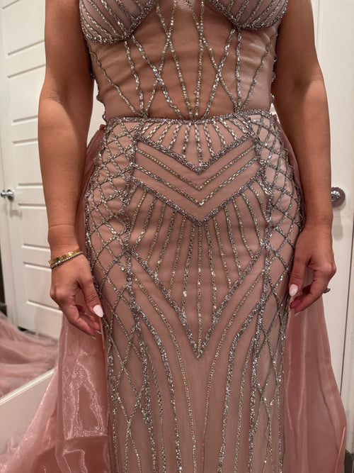 Long Evening Dress Sweetheart Beaded Gala Gown By Royal Queen RQ8126