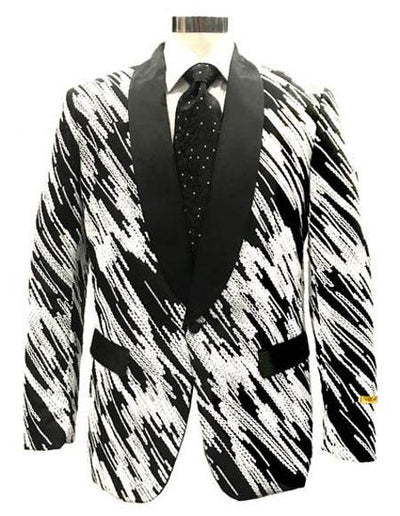Men's Black ~ White Cheap Priced Designer Fashion Dress Casual Blazer On Sale Blazer