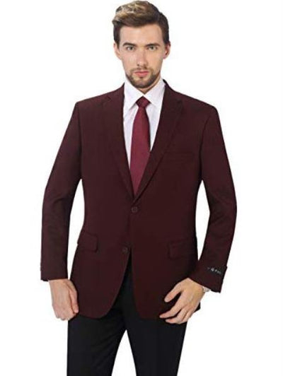 Men's Burgundy Classic Fit Sport Coat mensusain
