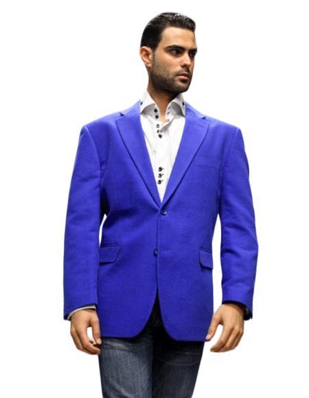 Velour Men's blazer Jacket Men's Black Velvet Trim Lapel Tuxedo Looking! – SuitUSA