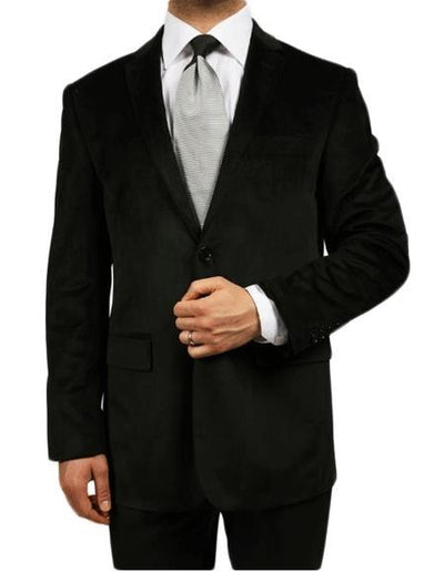 Velour Men's blazer JacketBlack Kids Sizes Luxurious Velvet Highlights Two-Button Single-Breast Mens by mensusain
