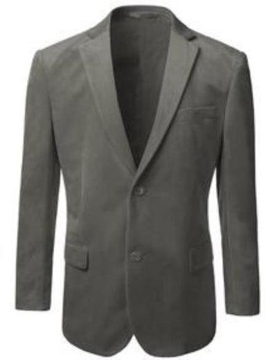 Men's American Regular-Fit 2 Button velour Men's blazer Jacket Gray by mensitalyin
