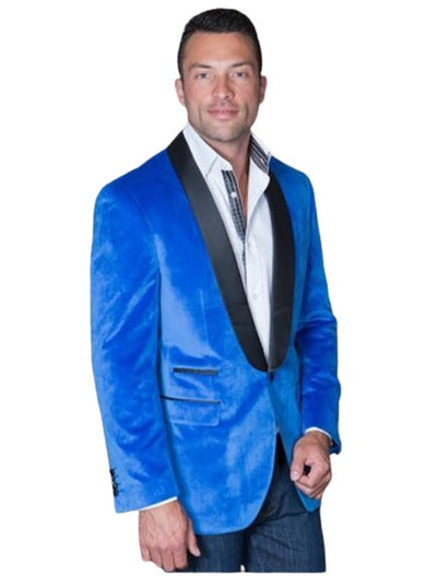 Sport Coat Jacket Men's Royal Shawl Collar velour Men's blazer Jacket by mensusain