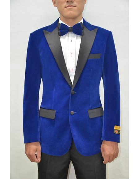 Peak Lapel Fashion Smoking Casual Velour Cocktail Tuxedo velour Blazer Jacket Men's blazer – SuitUSA