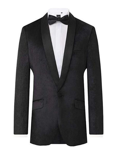 Men's Black Velvet 2 Piece Tuxedo Slim Fit Shawl Lapel velour by mensitalyin