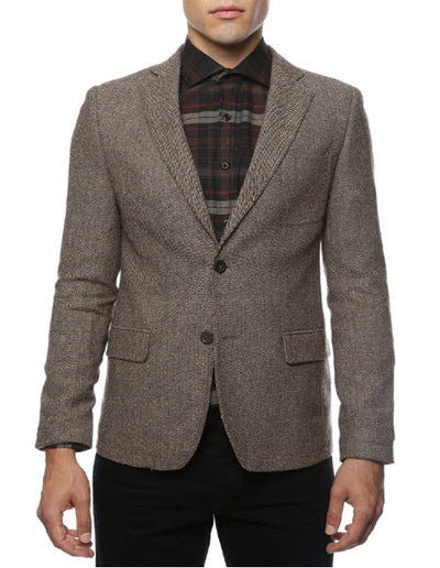 Men's Brown Super Slim Fit Two Button Closure Fully Lined Vintage by Menssuitsatlantain