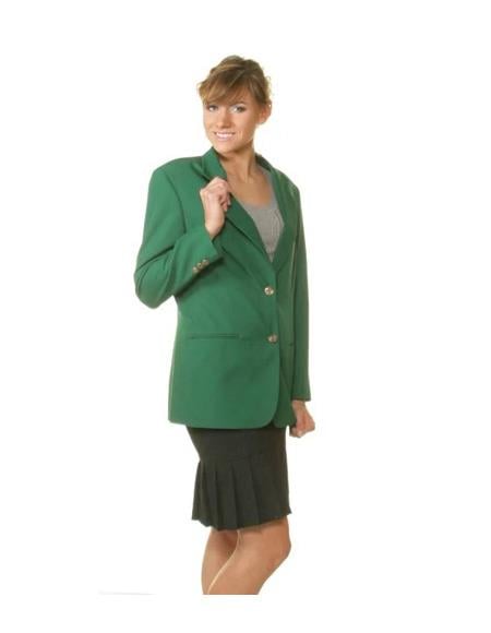 Two Button women Blazer In Kelly Green by mensusain