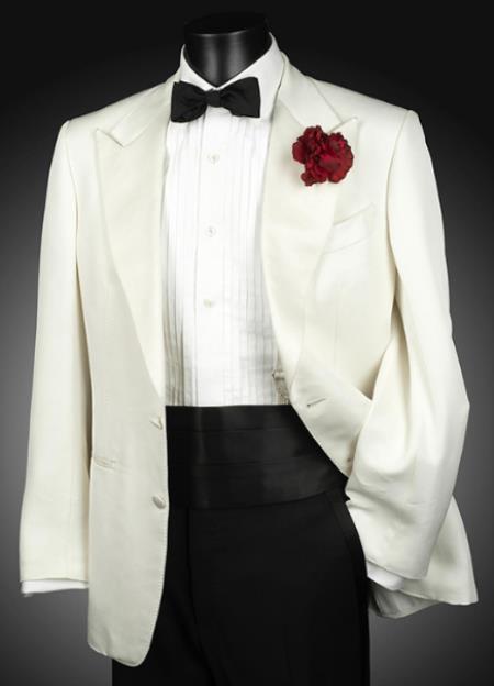 James Bonds Dinner Jackets - Snow Ivory Tuxedo Jacket