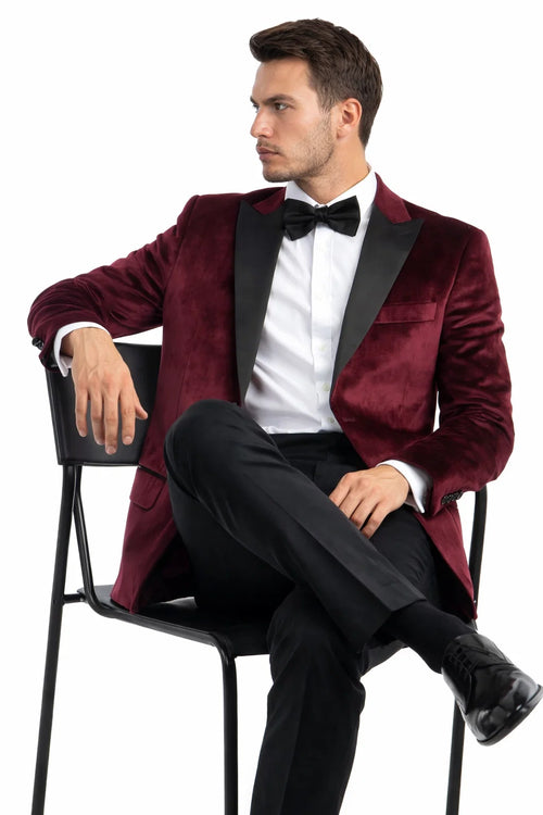 Men's Slim Fit Brown Wedding Suit from Tazio Suits