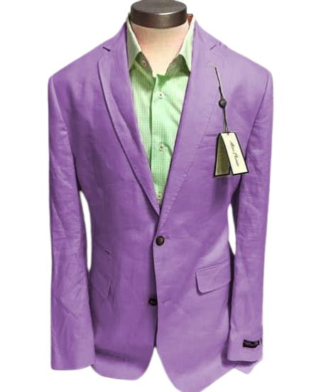 Two Button Front Closure Lavender Sport Coat - Summer Jacket mensusa