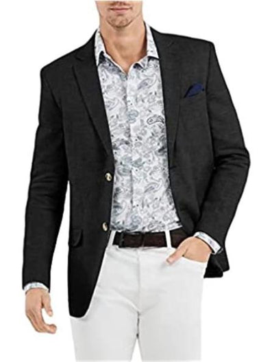 Linen Blazer - Black Linen Sportcoat by mensusa