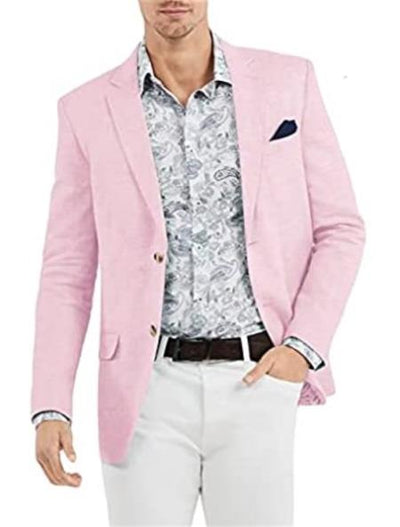 Linen Blazer - Pink Linen Sportcoat by mensusa