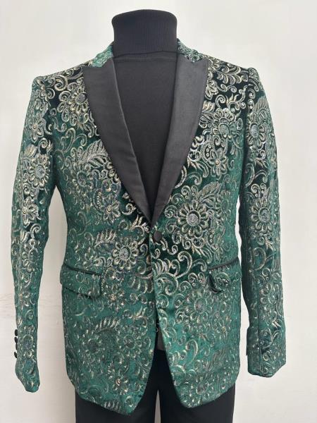 Mens Blazer - Green mensusain