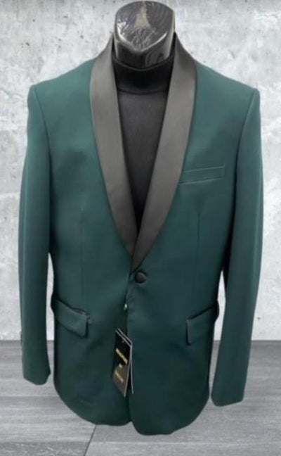 Mens Big and Tall Blazer - Green Plus Size Tuxedo Jacket mensusain